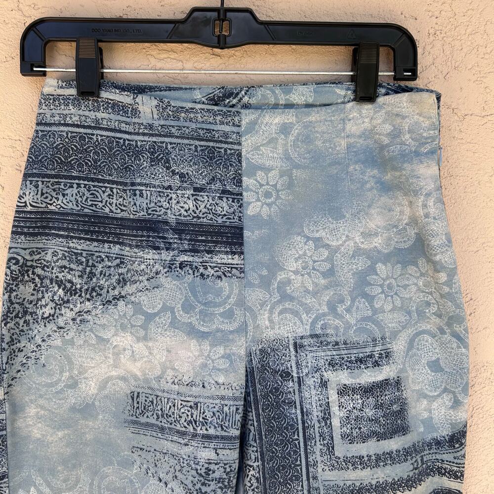 Y2K High Waist Patchwork Capris Size 6 - Picture 4 of 4